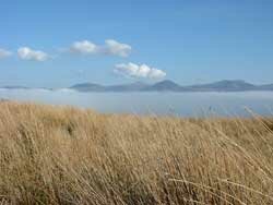 The mist and the Isle of Arran above it.